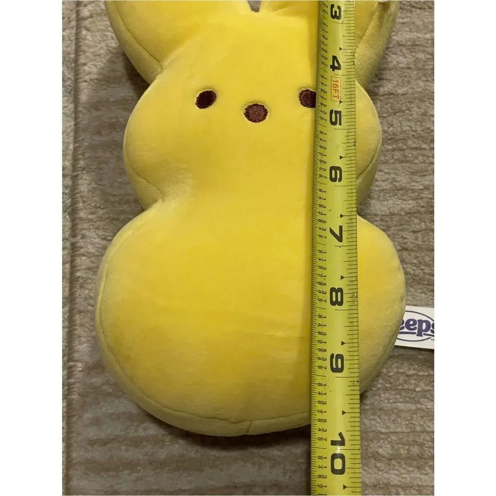 Bright Yellow Peep Marshmallow Plushie Toy Bunny